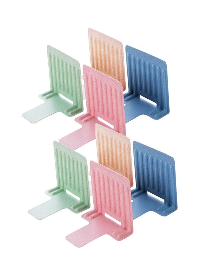ROMISBABA 8-Piece PP Drawer Dividers for Refrigerated Food Storage Stackable Kitchen Organizer Adjustable Size for Cabinets and Freezers Random Color - Image 1